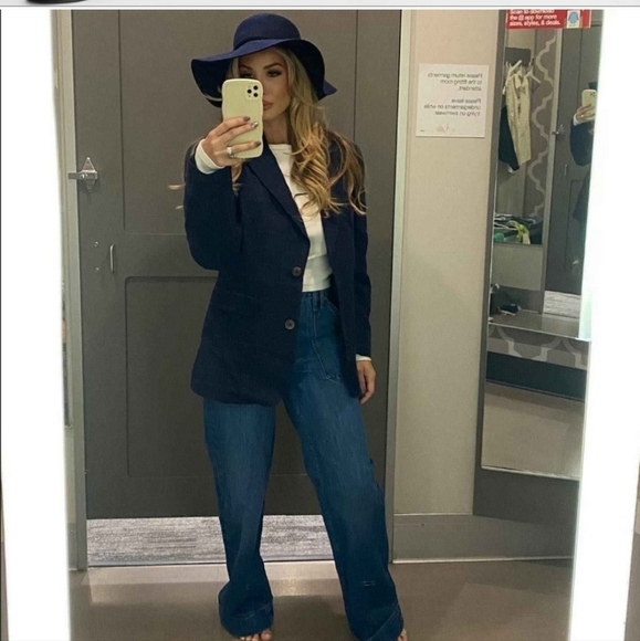 Future Collective With Reese Bluststein Wool Blend Prep Check Academia Blazor - Picture 4 of 9